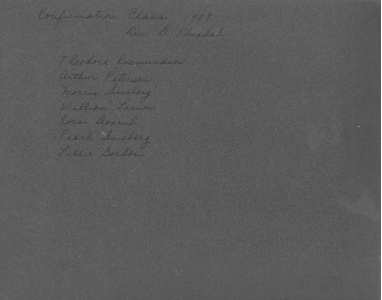 1908 Confirmation Class