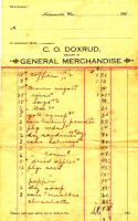 Doxrud Store Receipt